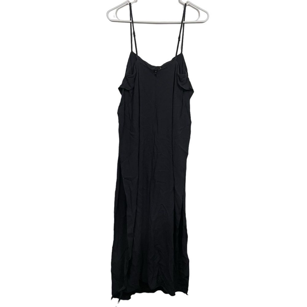 Urban Outfitters Black Maxi Side Split Tank Romper